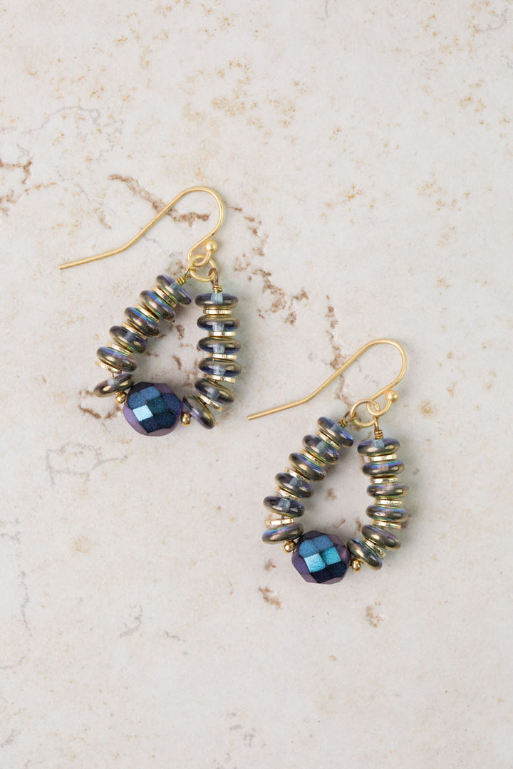 Czech Glass Hoop Earrings