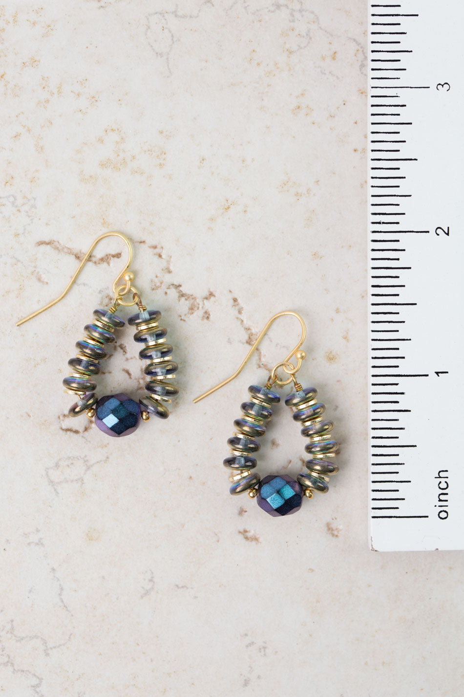 Czech Glass Hoop Earrings