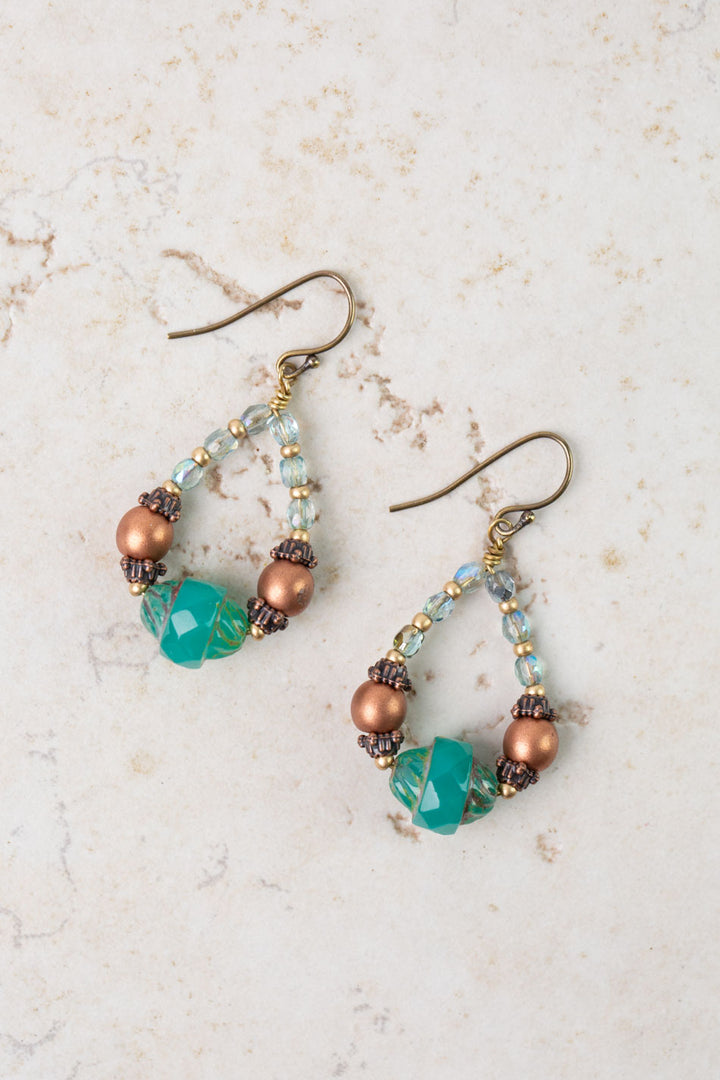 Czech Glass Hoop Earrings