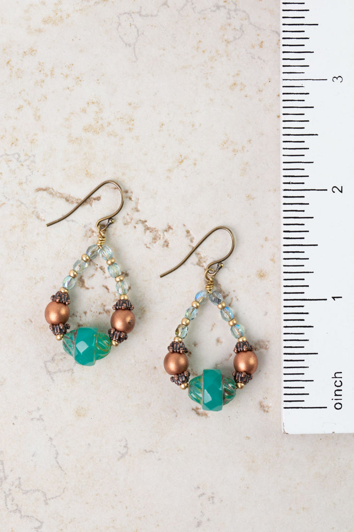 Czech Glass Hoop Earrings