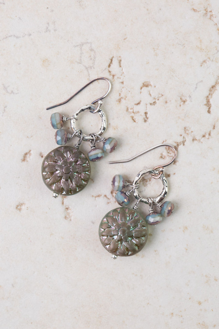 Czech Glass Cluster Earrings