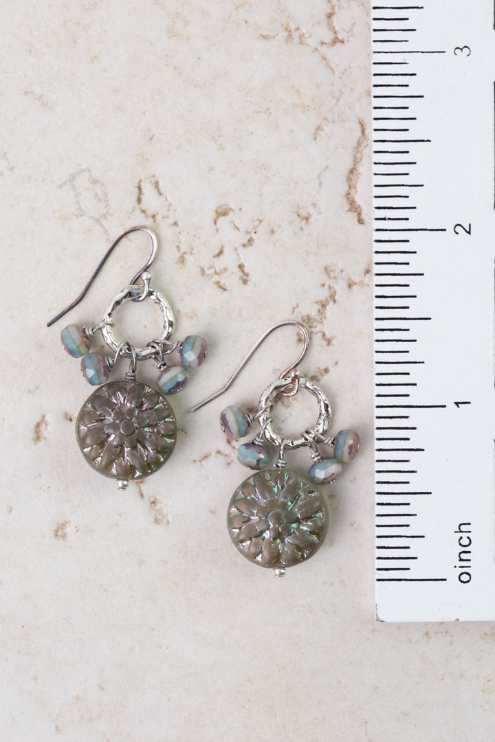 Czech Glass Cluster Earrings