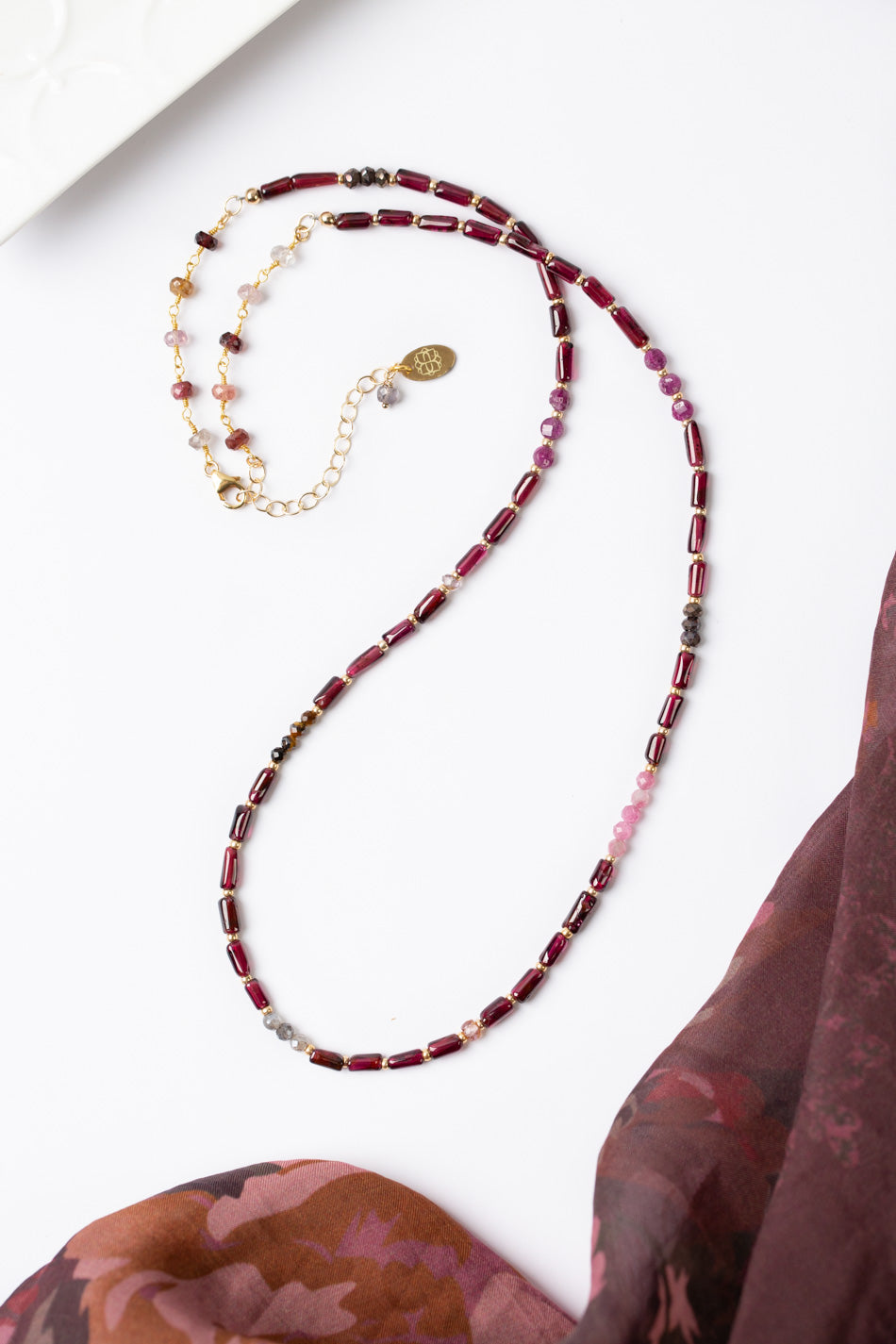 Decadence 22.5-24.5" Ruby, Garnet, Spinel Simple Necklace