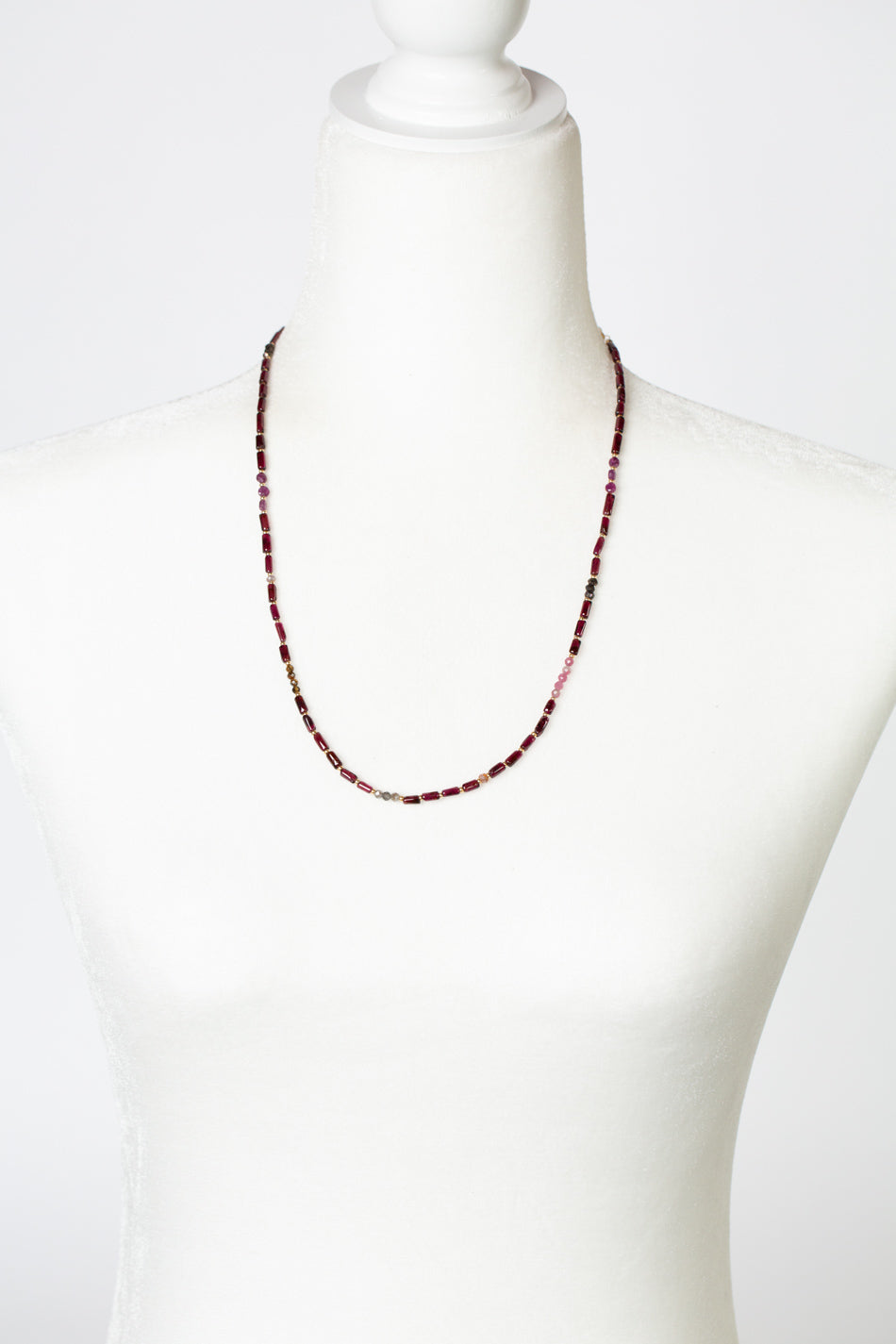 Decadence 22.5-24.5" Ruby, Garnet, Spinel Simple Necklace