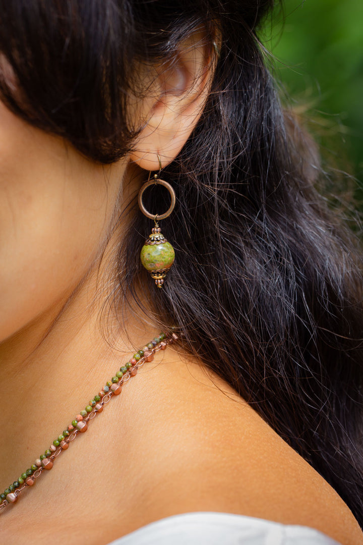 Dominion Unakite Dangle Earrings