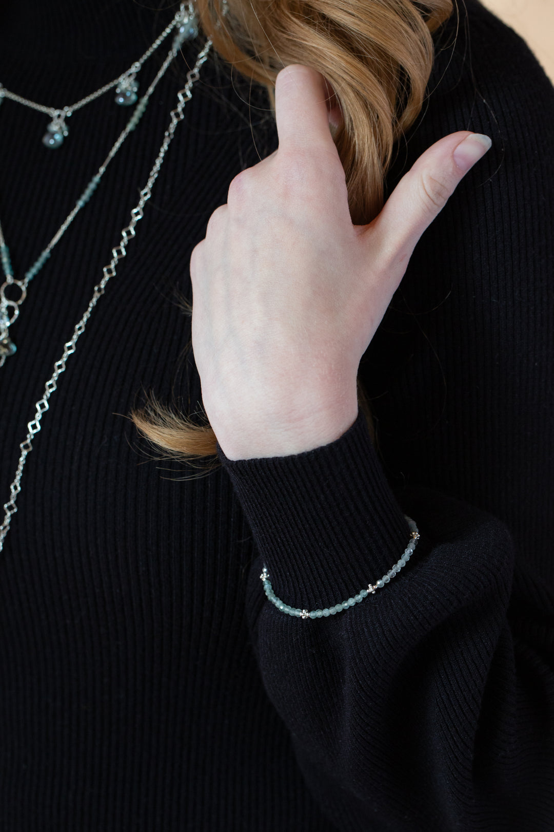 Dewdrop 7.5-8.5" Apatite Simple Bracelet