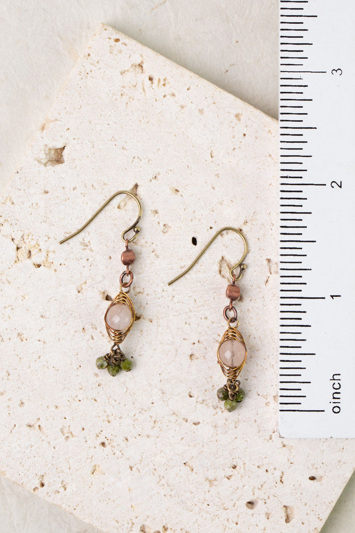 Dominion Muscovite, Unakite Herringbone Earrings