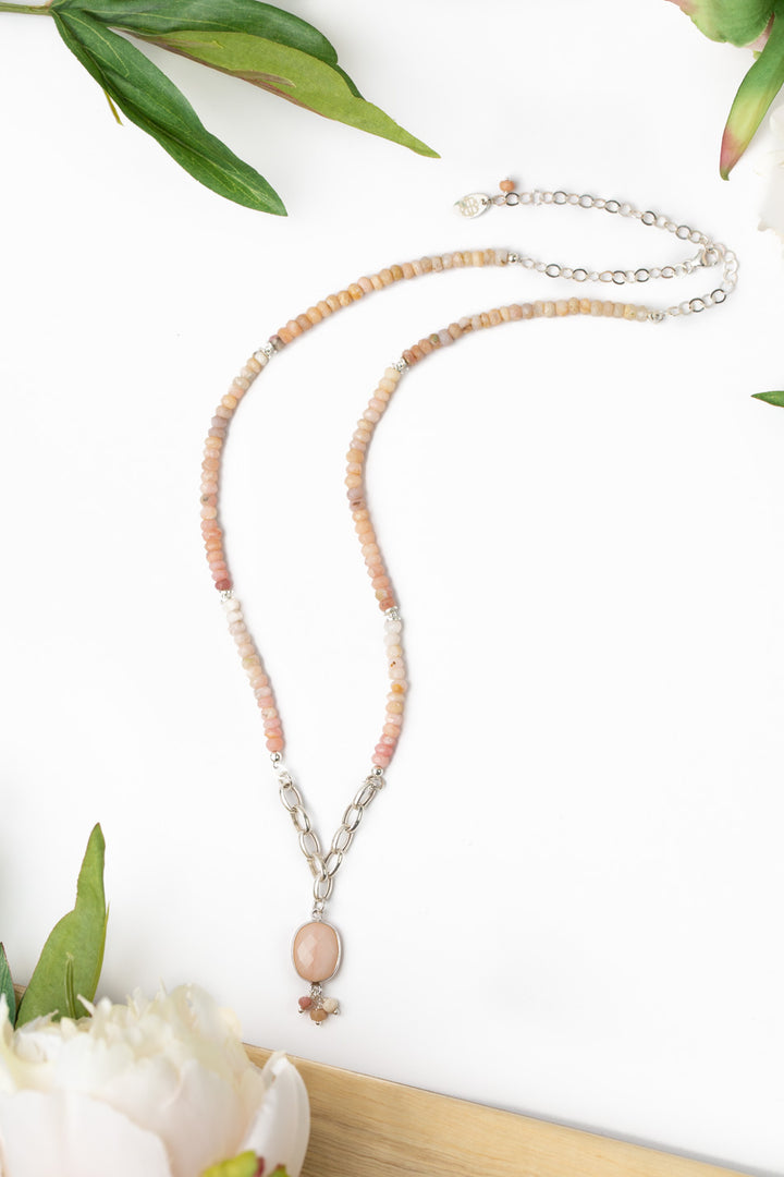 Embrace Pink Opal, Freshwater Pearl, Rose Quartz Necklaces And Earrings Set