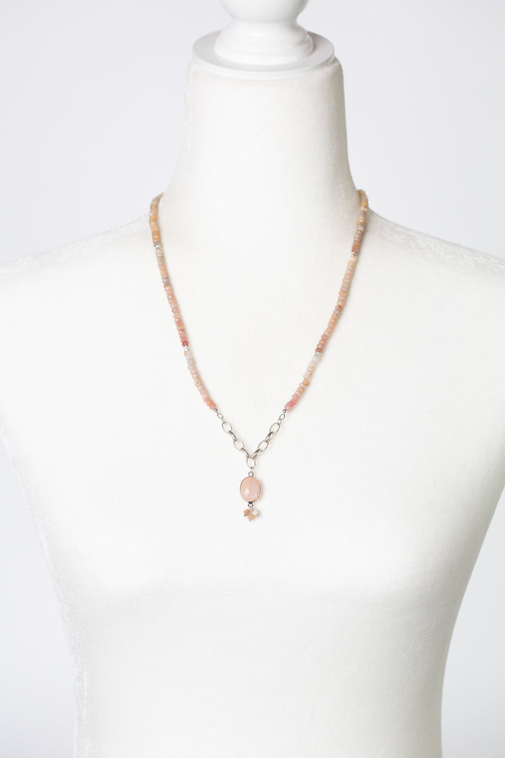 Embrace 21.5-23.5" Pink Opal Statement Necklace