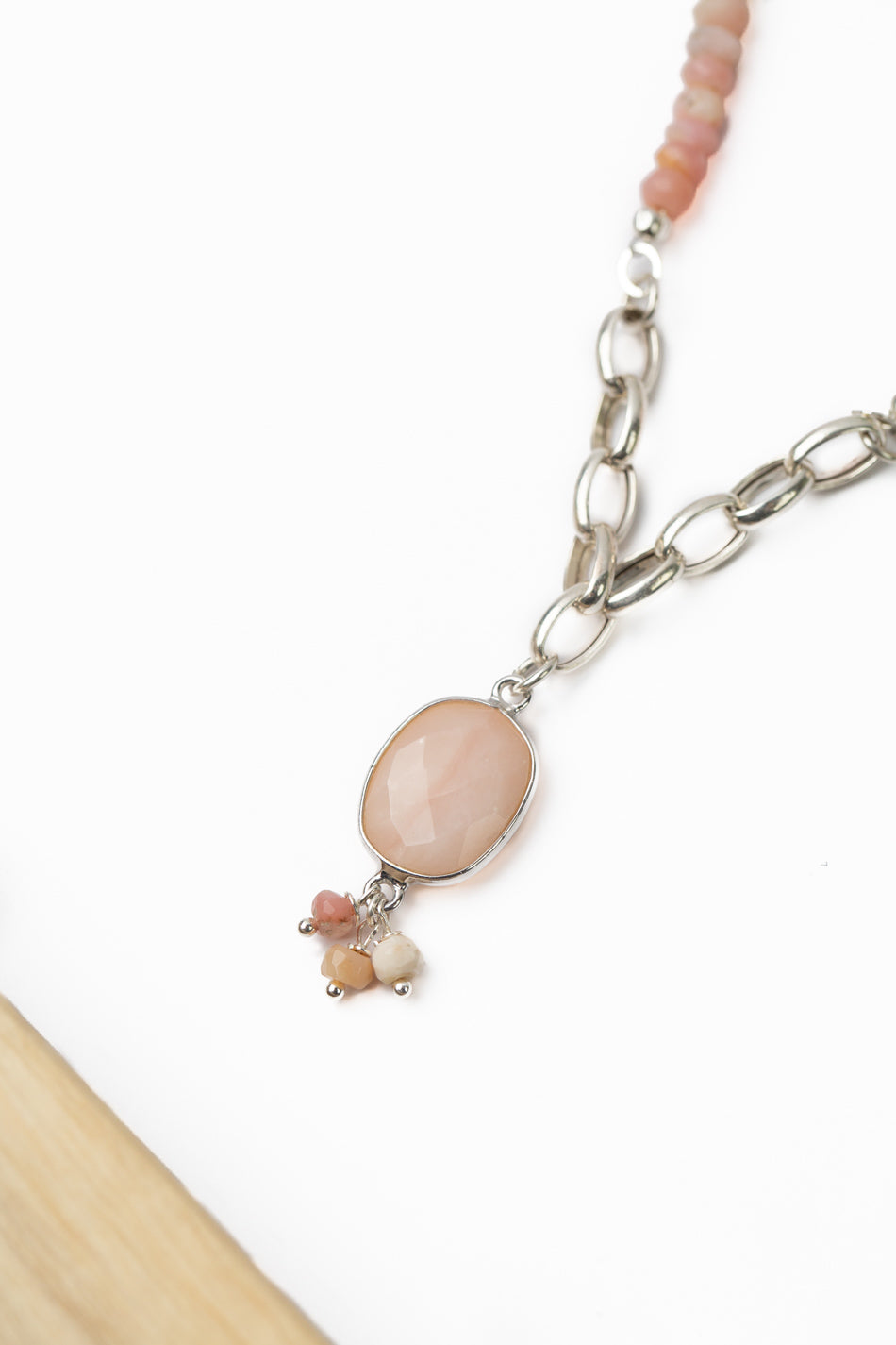 Embrace 21.5-23.5" Pink Opal Statement Necklace