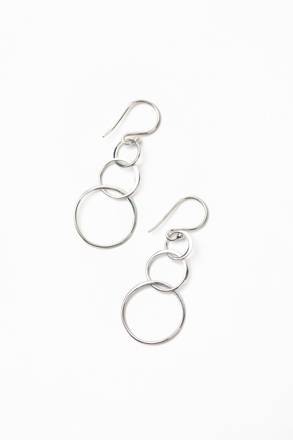 Embrace Sterling Silver Hoops Simple Earrings
