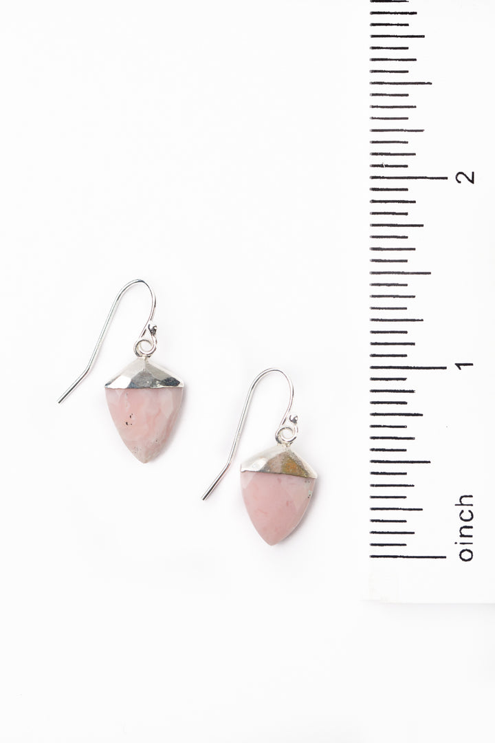 Embrace Pink Opal Simple Earrings