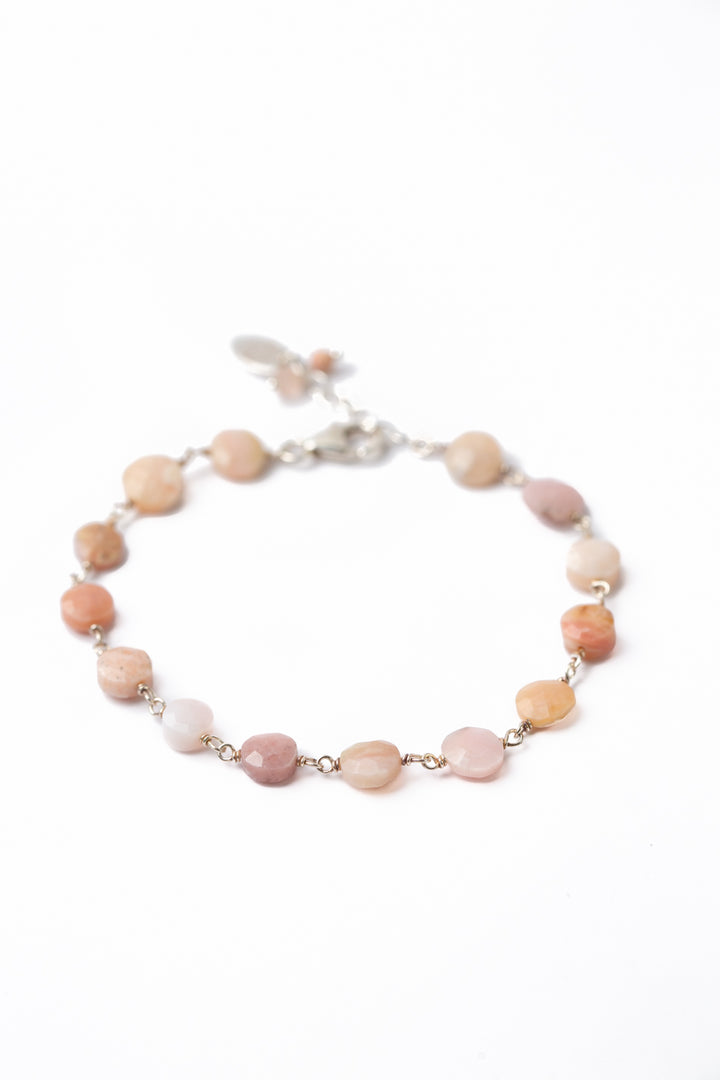 Embrace 7-8 Pink Opal Simple Bracelet