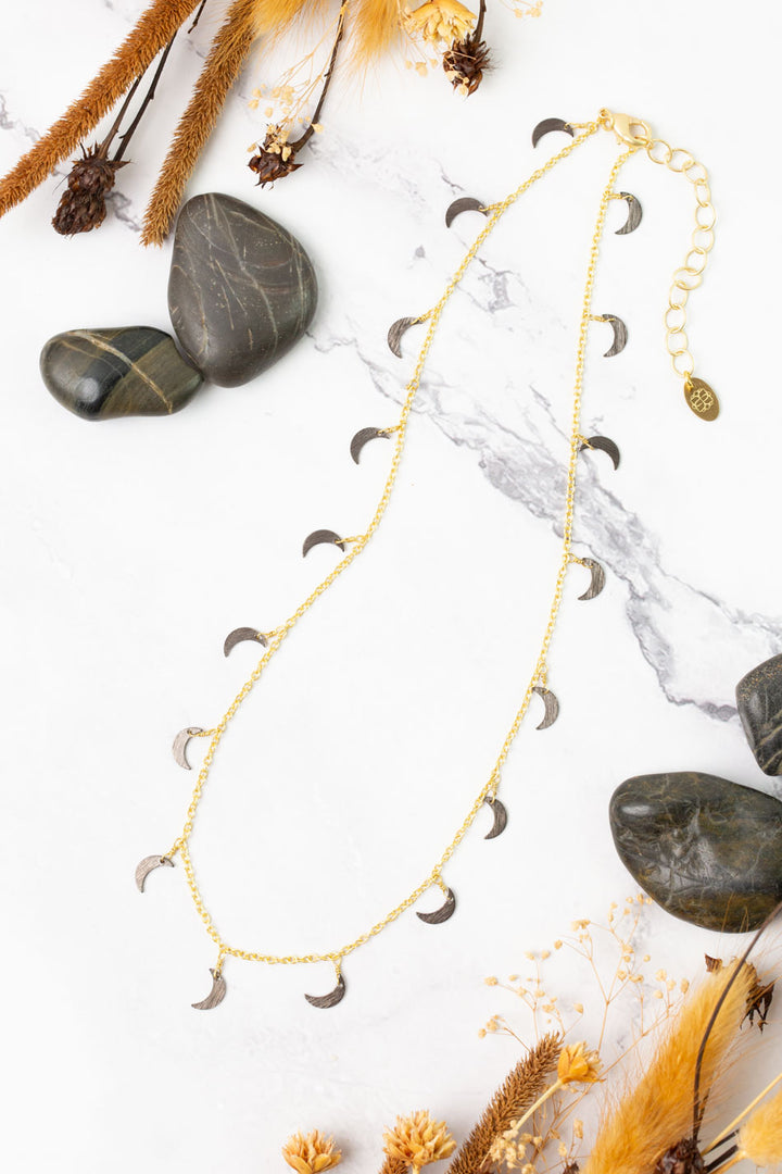 Equinox 17-19" Celestial Fringe Simple Necklace
