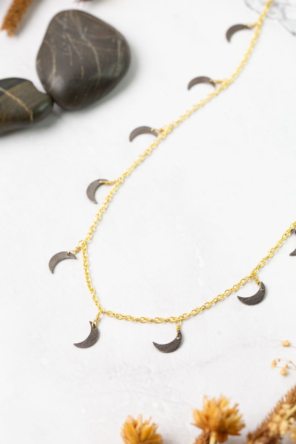 Equinox 17-19" Celestial Fringe Simple Necklace