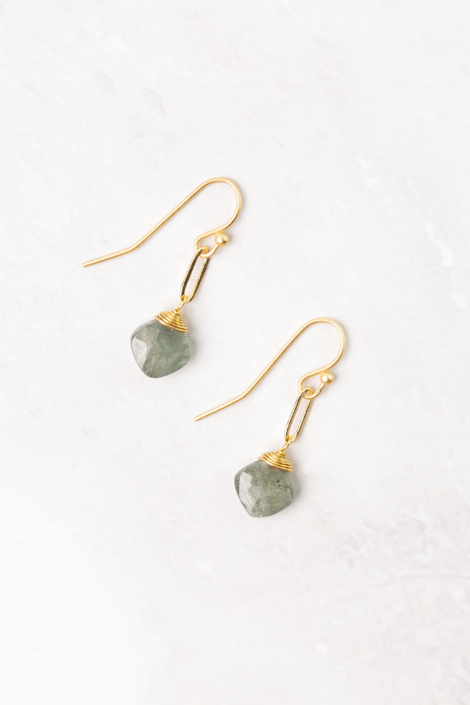 Equinox Aquamarine Dangle Earrings