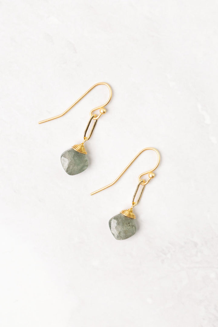 Equinox Aquamarine Dangle Earrings