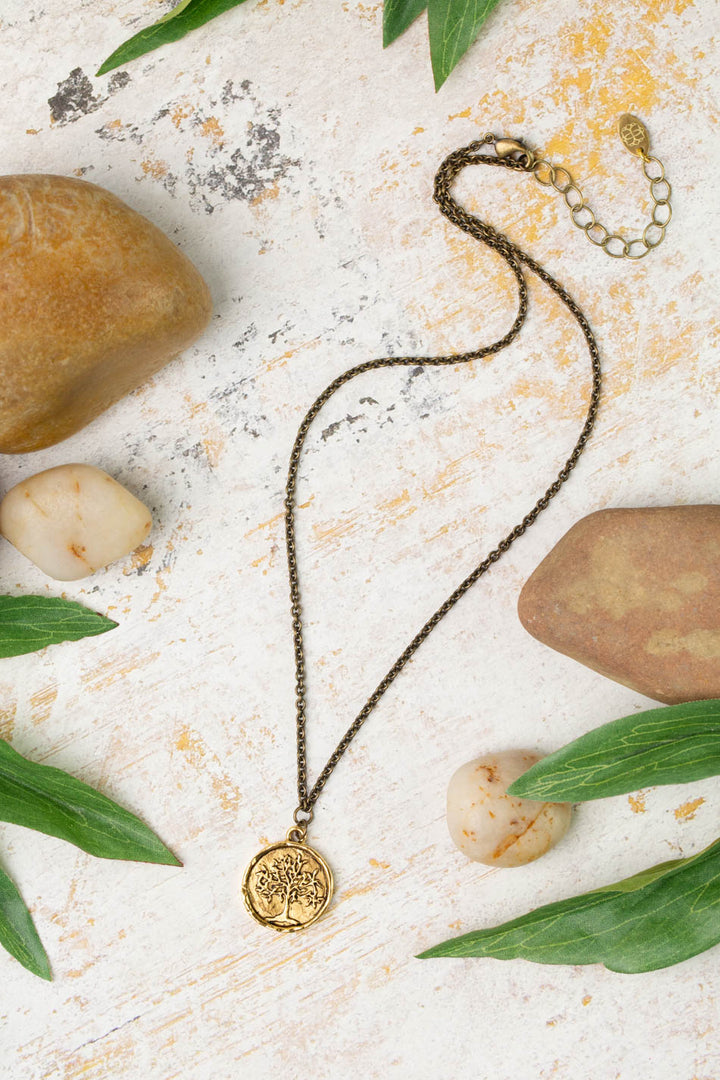 Earthen 16-18" Tree Pendant Simple Necklace