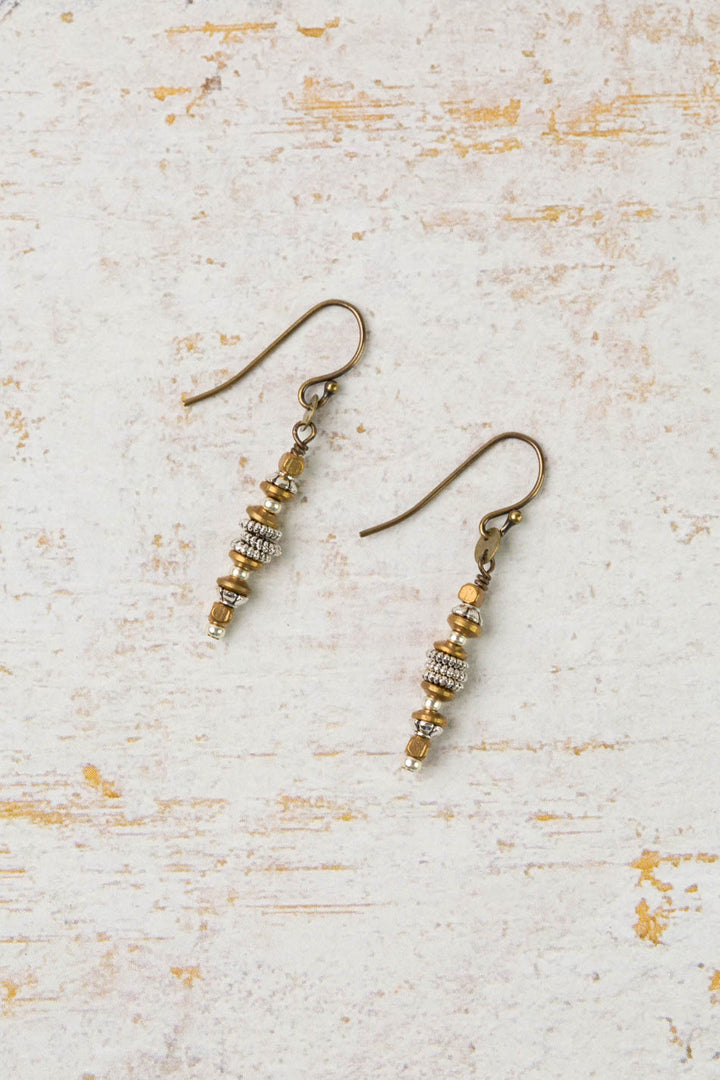 Earthen Mixed Metal Simple Earrings