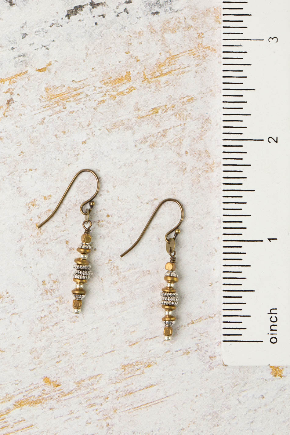 Earthen Mixed Metal Simple Earrings