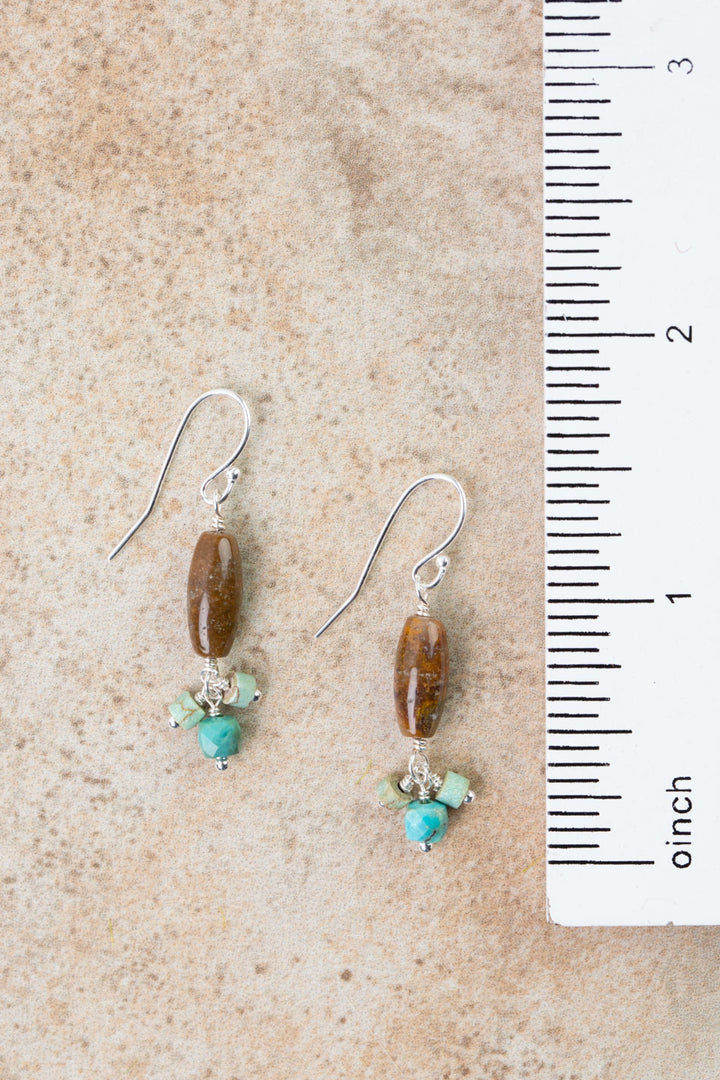 Earthy Girl Turquoise Cluster Earrings