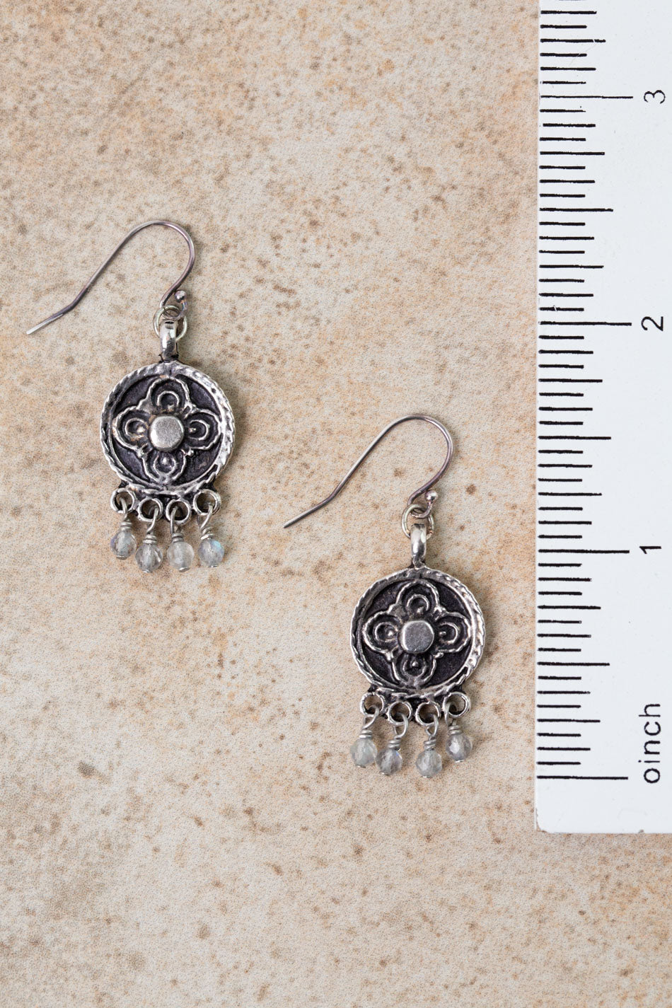 Earthy Girl Labradorite Statement Earrings