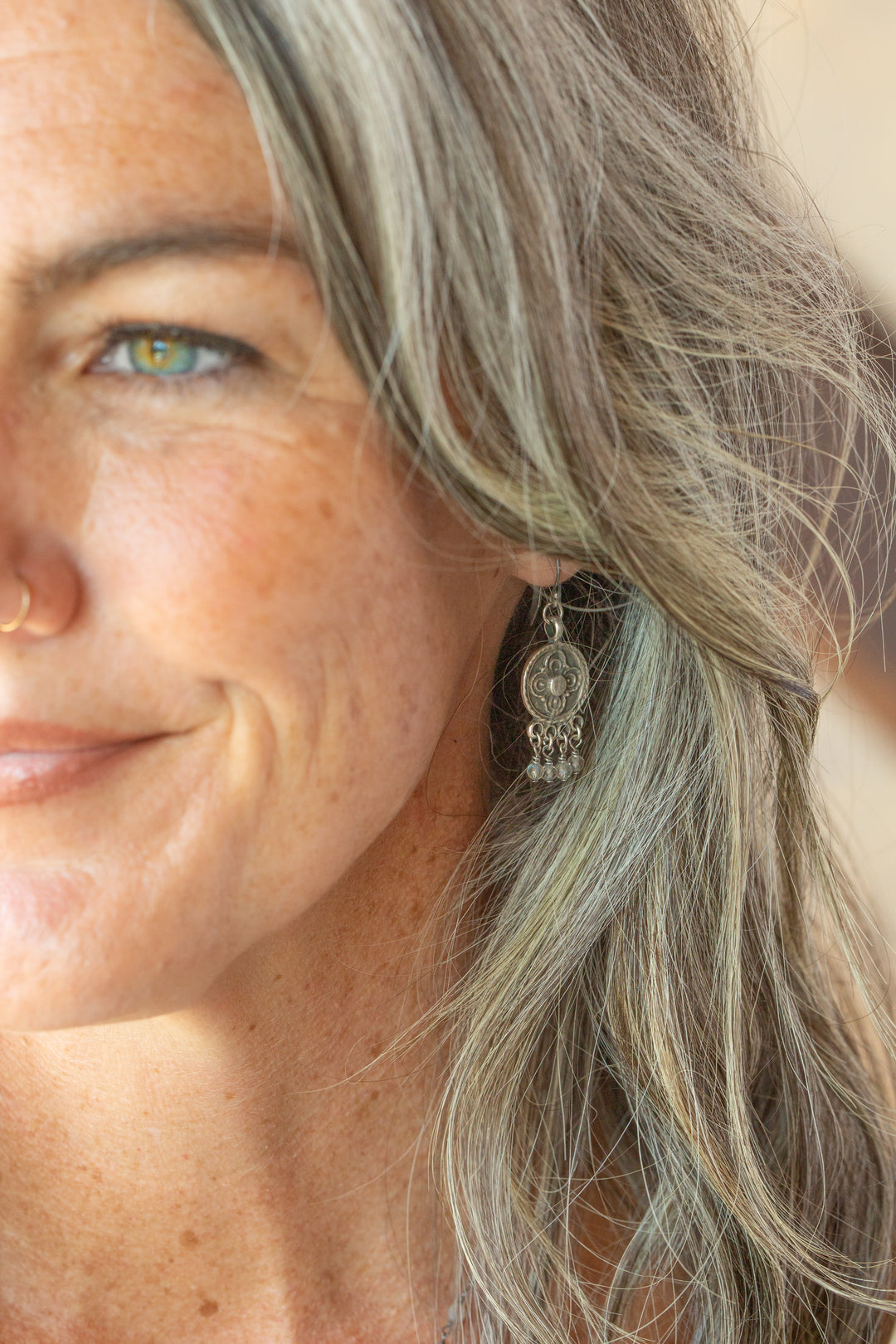 Earthy Girl Labradorite Statement Earrings