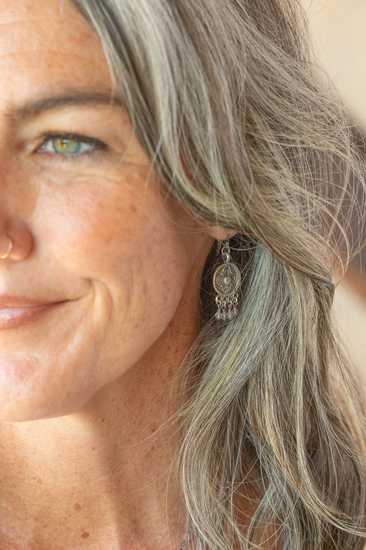 Earthy Girl Labradorite Statement Earrings