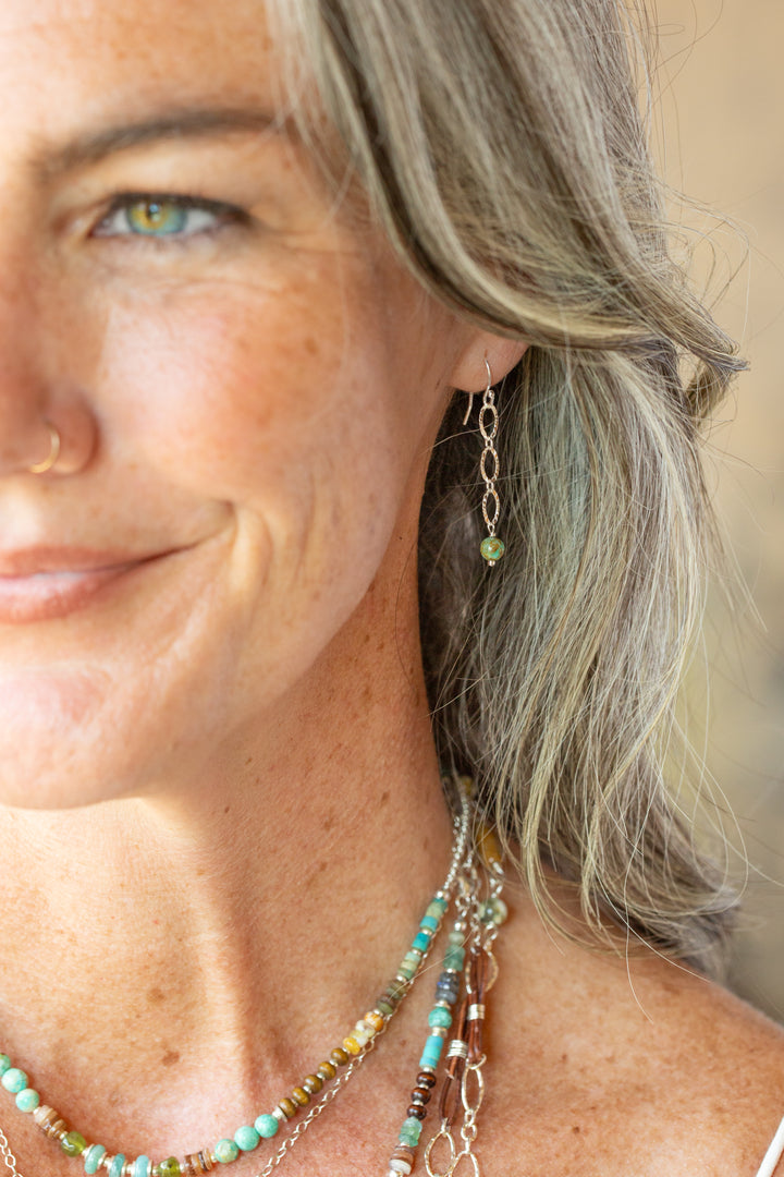 Earthy Girl Turquoise Dangle Earrings