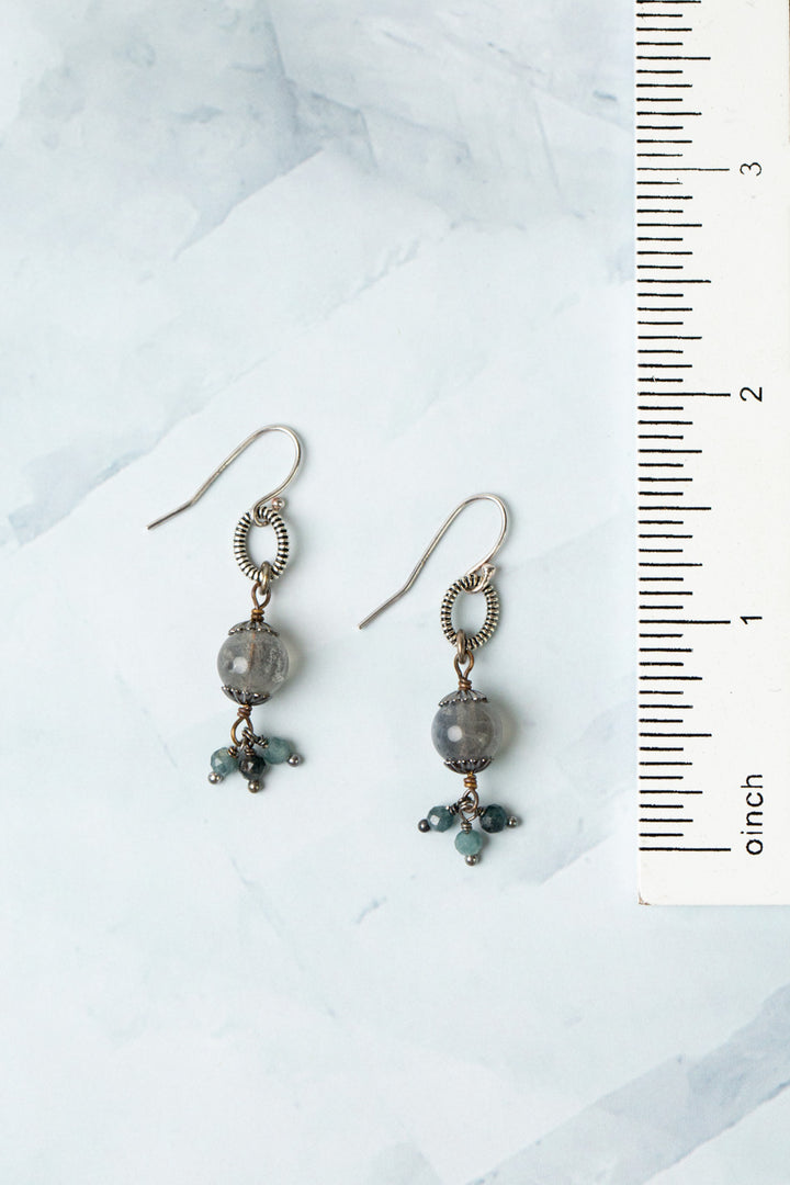 Eclipse Grandiderite With Moonstone Dangle Earrings