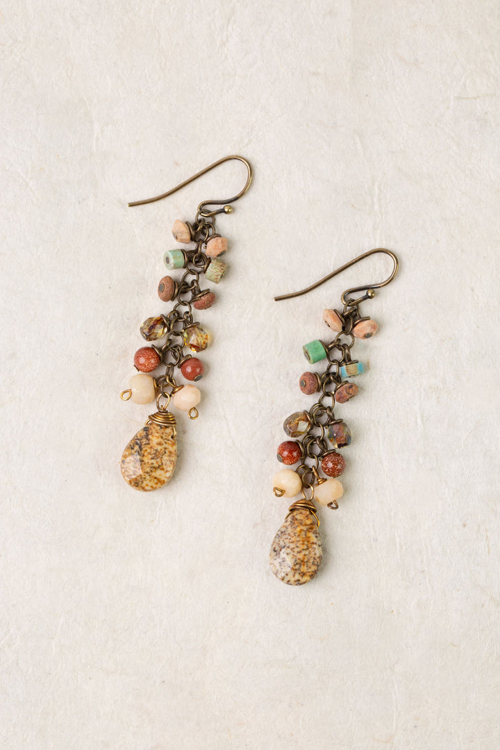 Enlighten Czech Glass Cluster Earrings