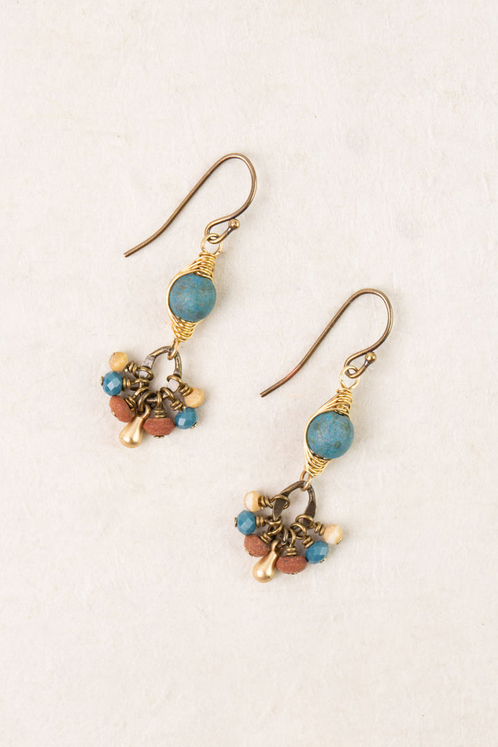 Enlighten Czech Glass Herringbone Earrings