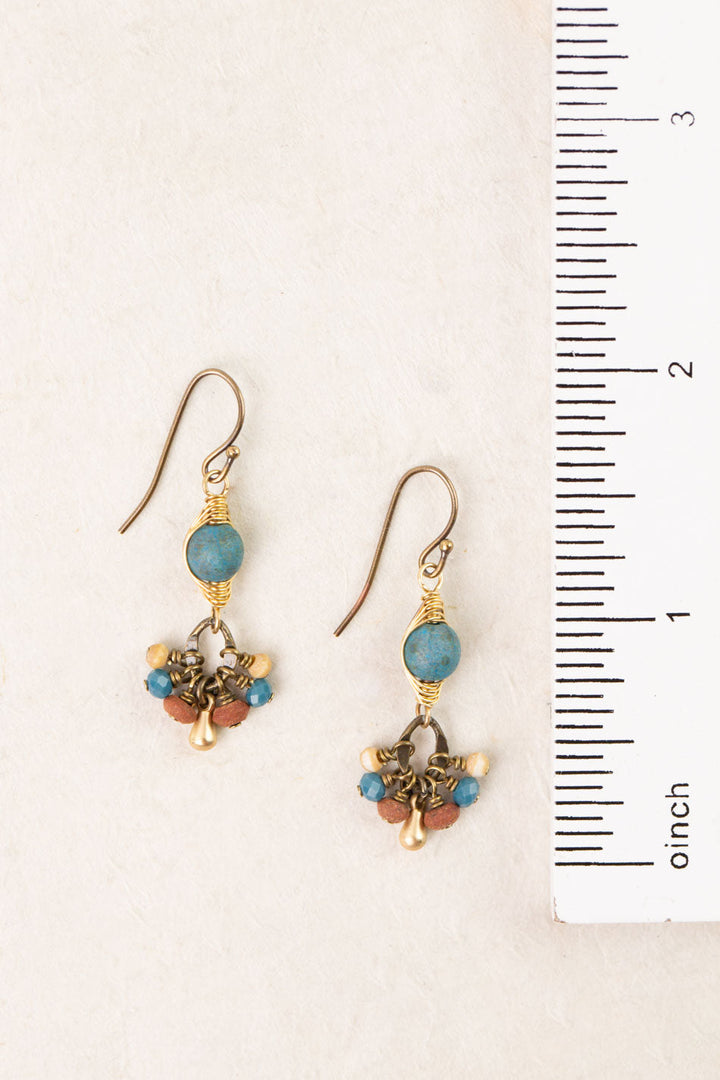 Enlighten Czech Glass Herringbone Earrings