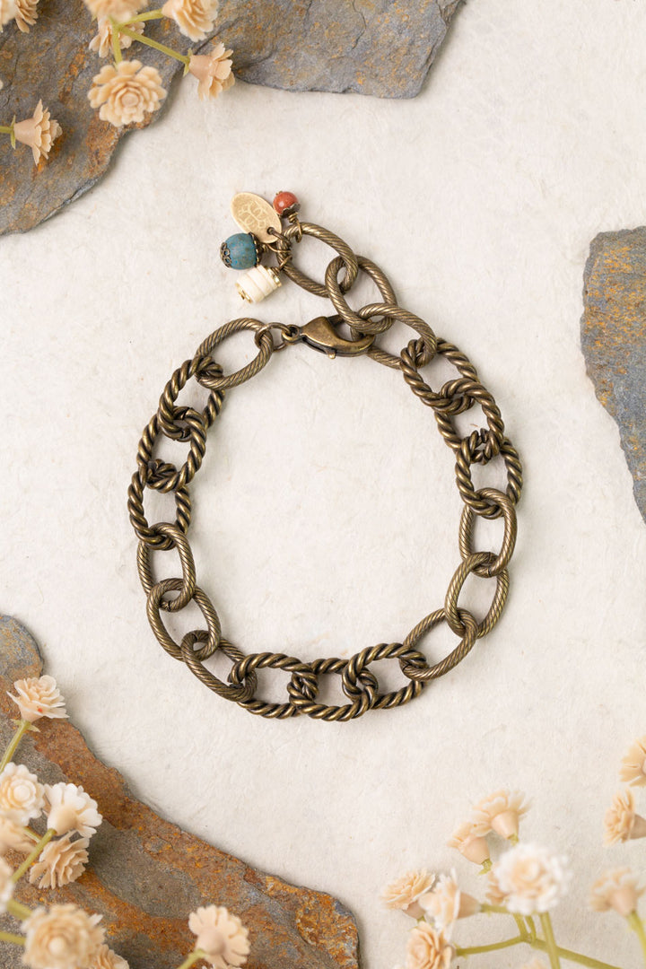 Enlighten 8.25" Antique Brass Simple Bracelets