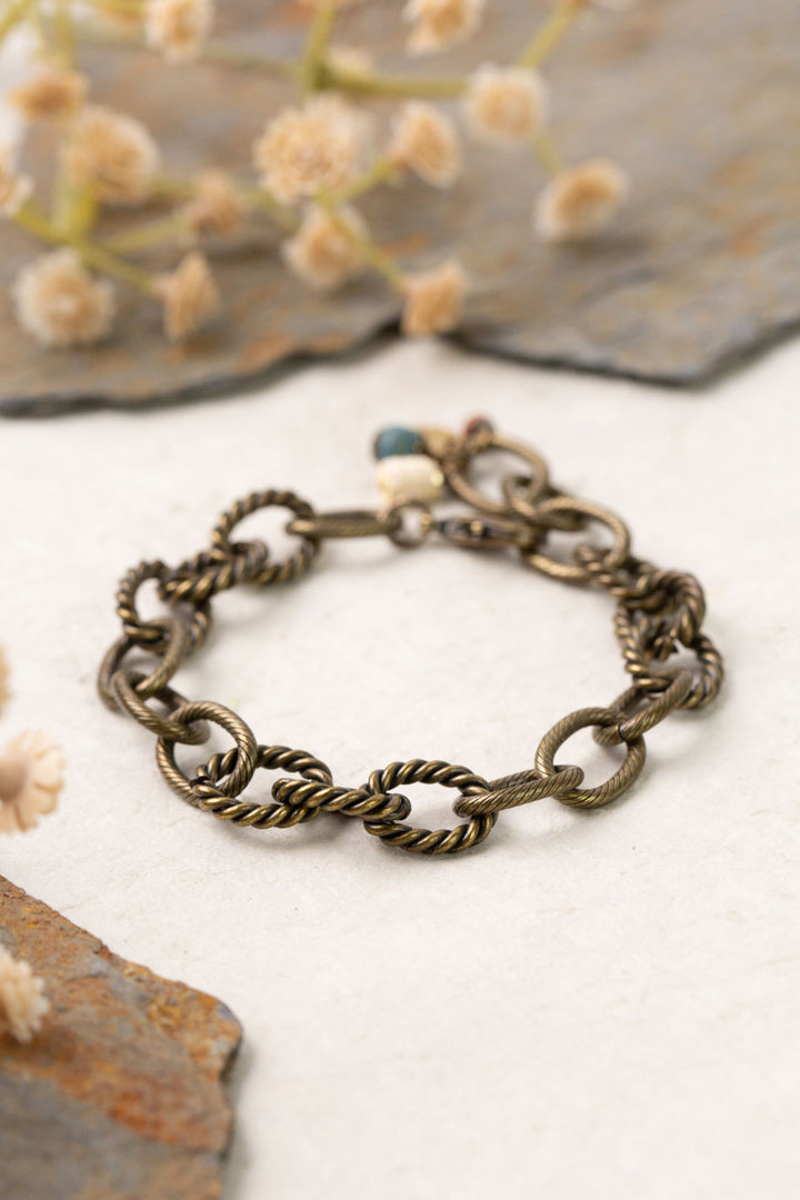 Enlighten 8.25" Antique Brass Simple Bracelets