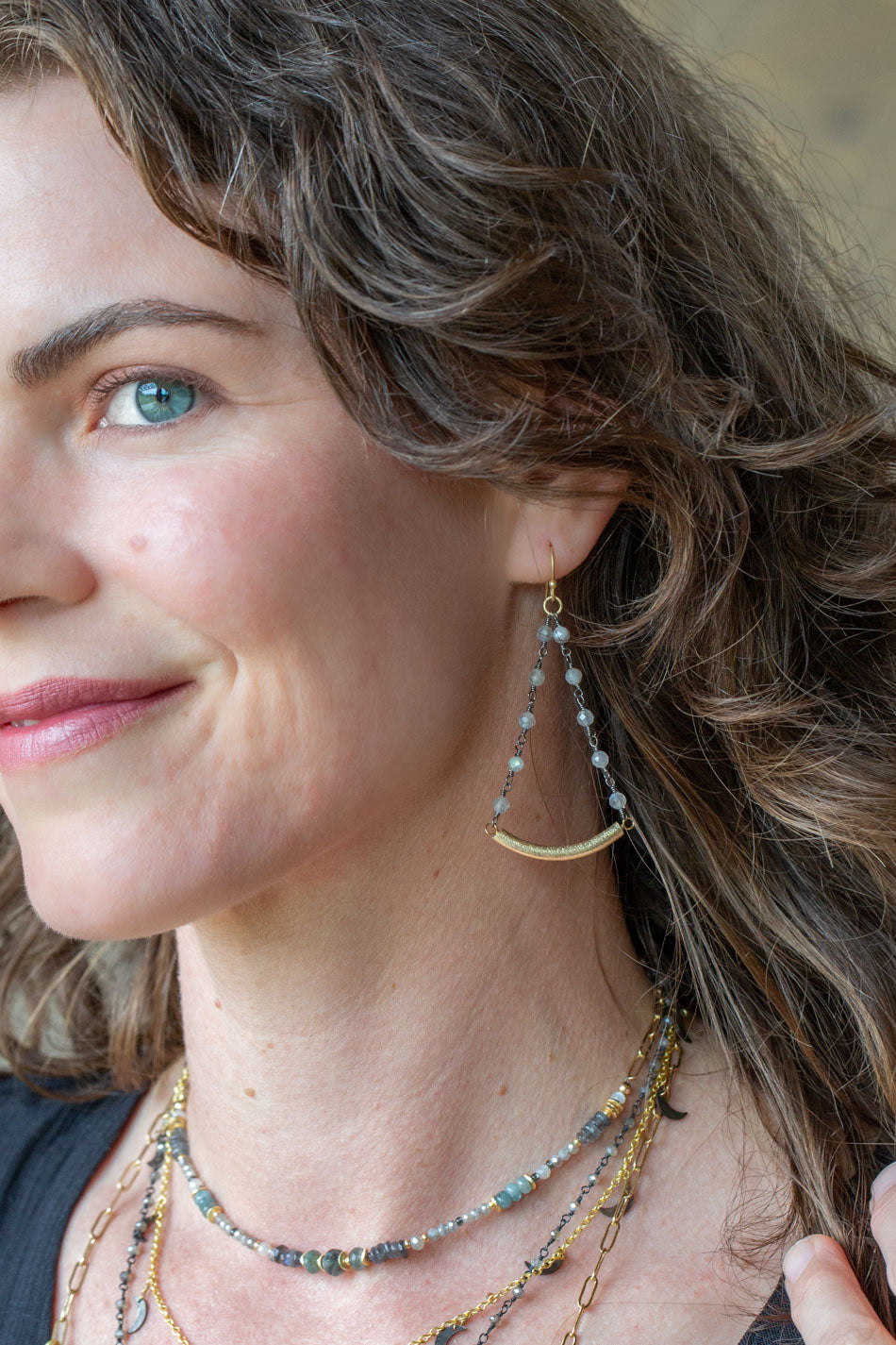 Equinox Labradorite Statement Earrings