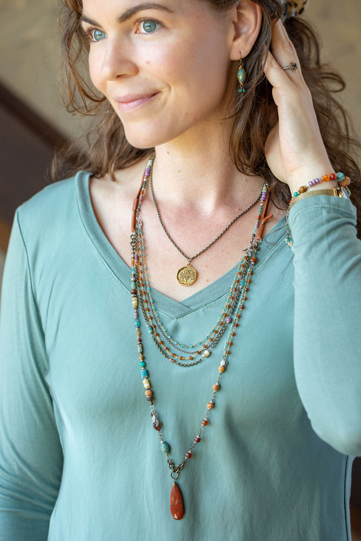 Earthen 16-18" Small Tree Pendant Simple Necklace