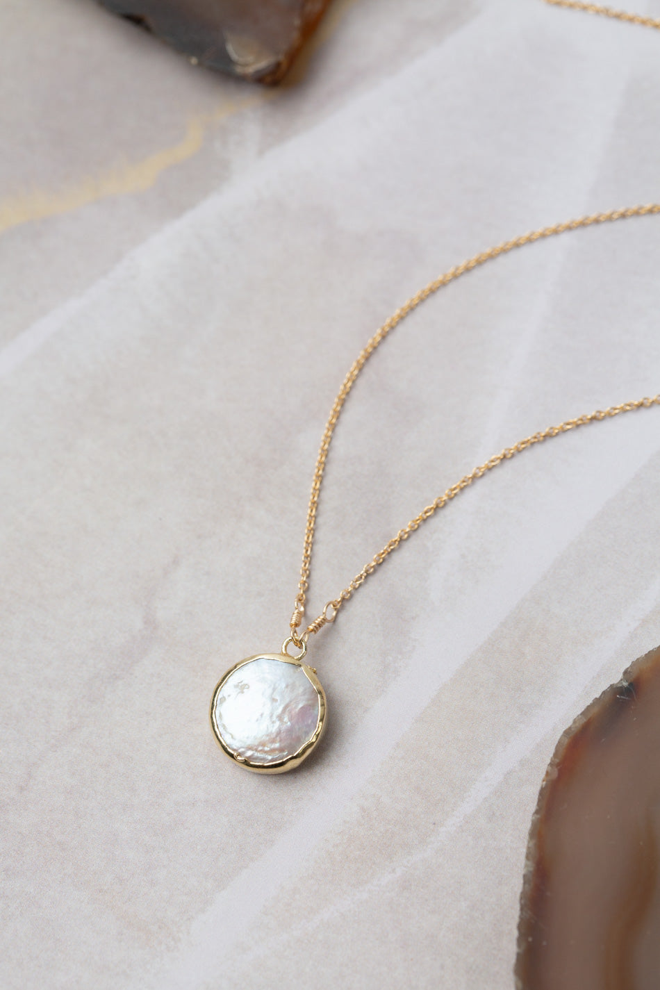 Favorites 16.5-18.5" Coin Pearl Focal Necklace
