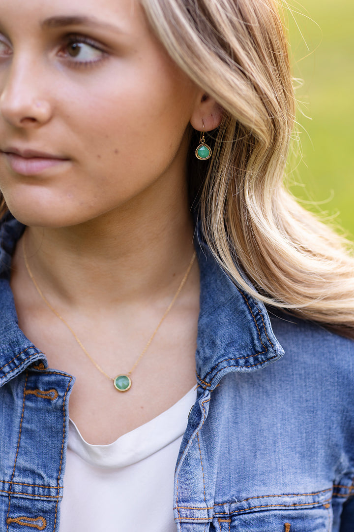 Favorites 16.5-18.5" Chrysoprase Focal Necklace