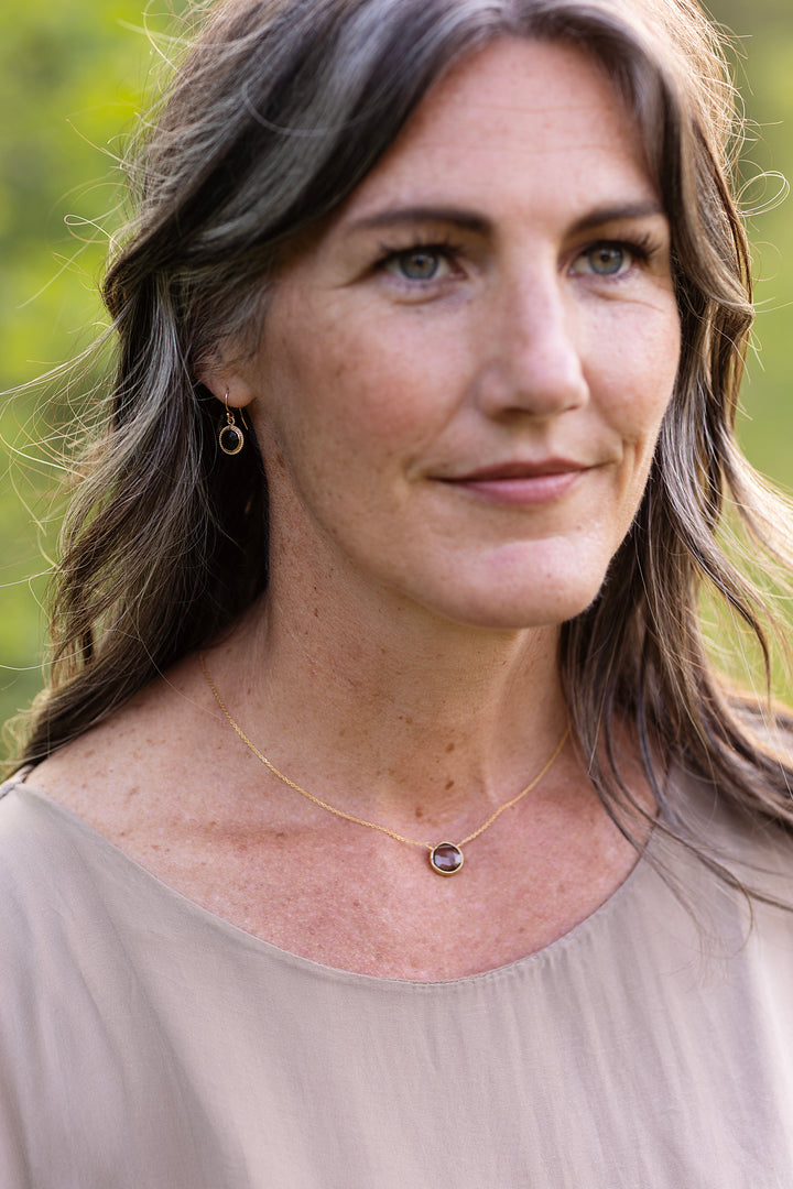 Favorites 16.5-18.5" Smoky Quartz Focal Necklace