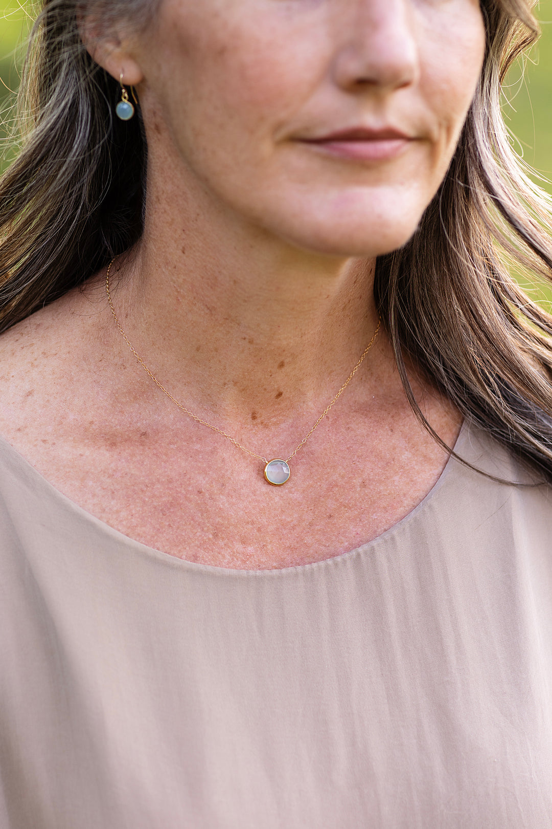 Favorites 16-18" Chalcedony Simple Necklace