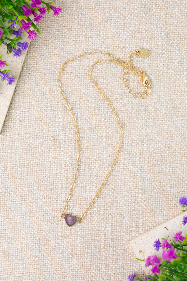 Folklore 15.5-17.5" Amethyst Simple Necklace