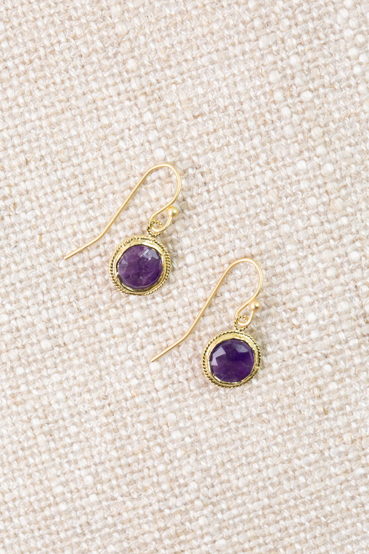 Folklore Amethyst Simple Earrings