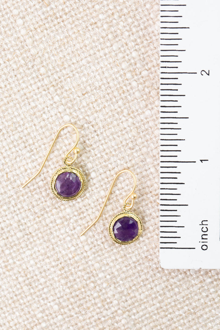 Folklore Amethyst Simple Earrings