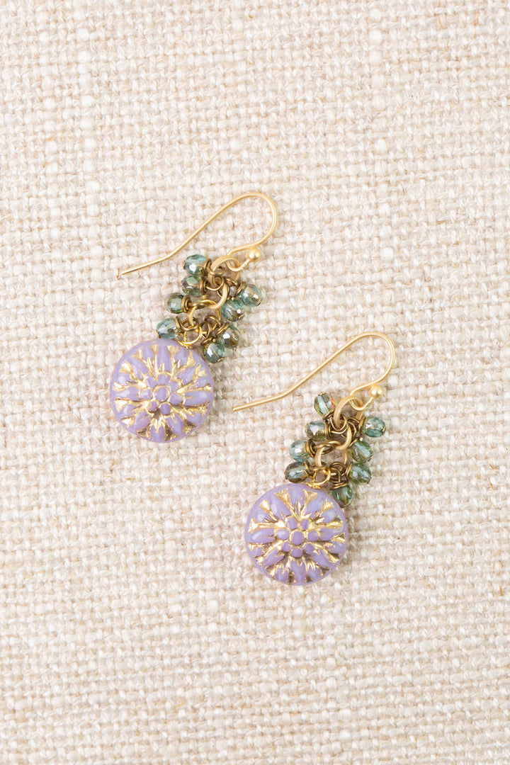 Folklore Czech Glass Cluster Earrings