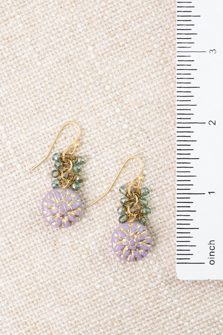 Folklore Czech Glass Cluster Earrings