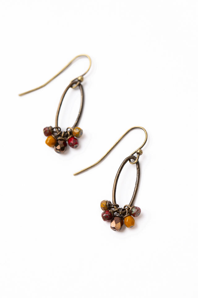 Fireside Cluster Earrings