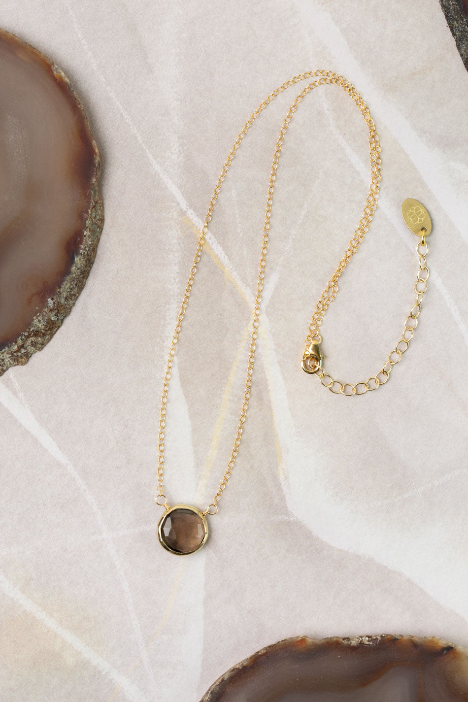 Favorites 16.5-18.5" Smoky Quartz Focal Necklace