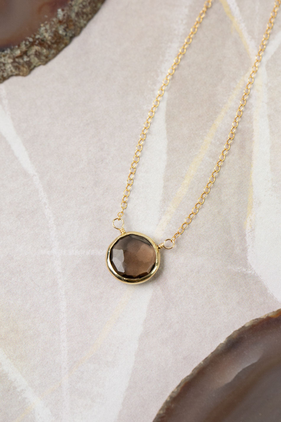 Favorites 16.5-18.5" Smoky Quartz Focal Necklace