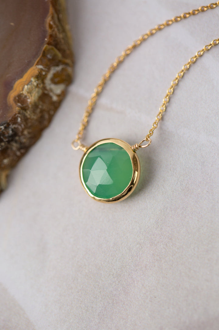 Favorites 16.5-18.5" Chrysoprase Focal Necklace